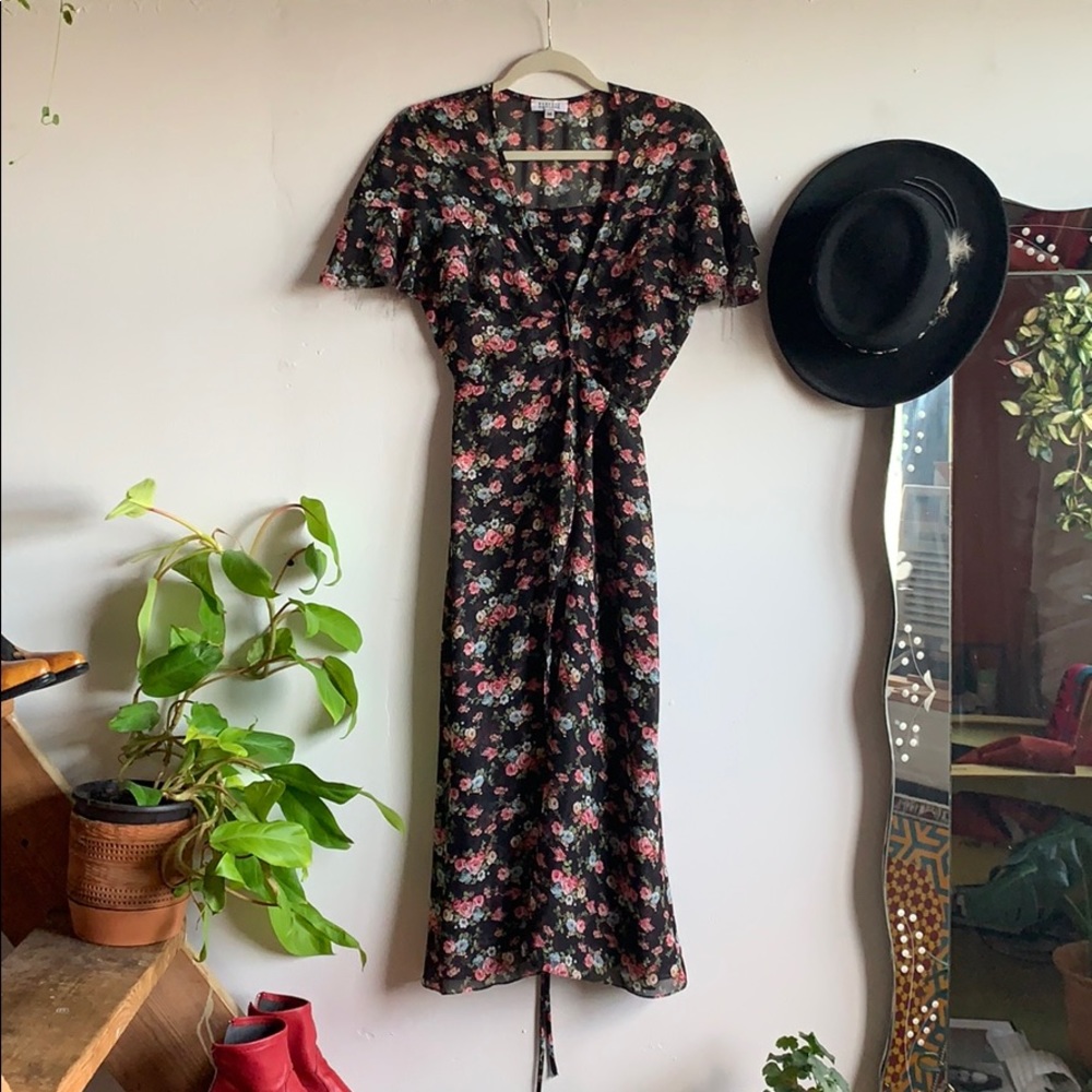 Barney’s - Floral Midi Wrap Dress (worn once!)